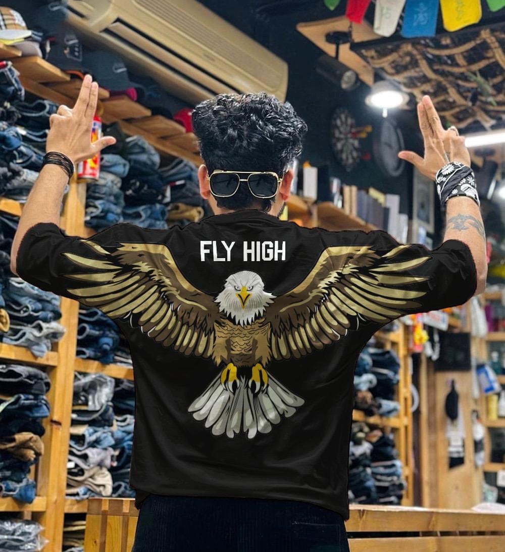 EAGLE PRINTED OVERSIZE T-SHIRT FOR BOYS